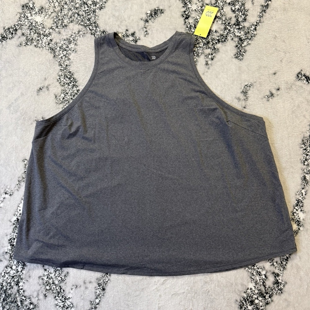 All in Motion Tank Top Womens Size 4X Charcoal Gray Racerback Activewear